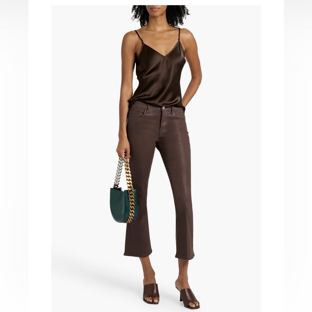 Frame brown coated jeans